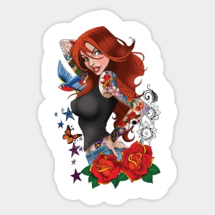 Tattoo Girl Sticker